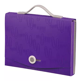 【富美特】7格手提風琴包附前置檔案盒-A4．i Clip系列紫