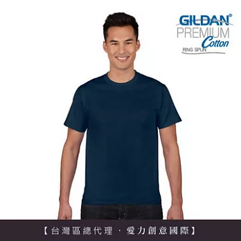 GILDAN 總代理-100%美國棉~亞規圓筒短袖素面T-Shirt ~L藏青