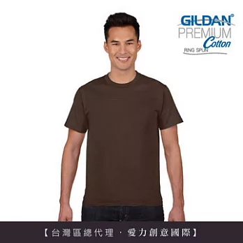 GILDAN 總代理-100%美國棉~亞規圓筒短袖素面T-Shirt~XL深咖啡/大尺寸