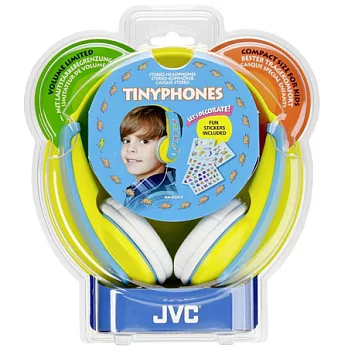 【JVC】兒童專用頭戴式立體聲耳機HA-KD5黃藍