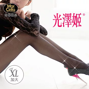 《瑪榭》豐腴美人XL加大版！光澤姬系列。低調微亮澤亮彩絲襪/褲襪XL膚