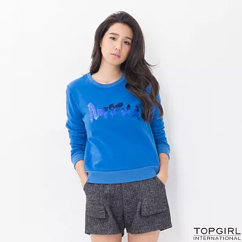 【TOP GIRL】AM♥UR圓領TS寶藍