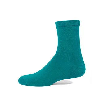 【 PULO 】素色純棉細針短襪-土耳其藍M