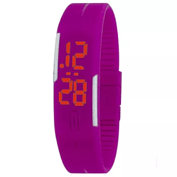Watch-123 致青春之型色隨我-繽紛觸控LED智能手環腕錶 (8色可選)桔梗紫