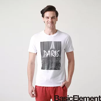 【BasicElement】男款巴黎鐵塔T恤S白色