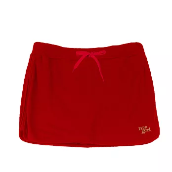 TOP GIRL-氣質女伶剪接設計短褲裙S紅