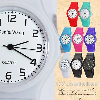 【Daniel Wang】4118-日系 馬卡龍輕薄數字學生錶(牛奶白)