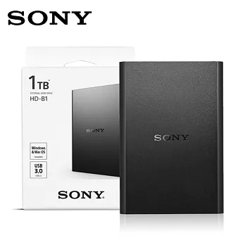 SONY 1TB USB3.1 低調簡約 行動硬碟(HD-B1)