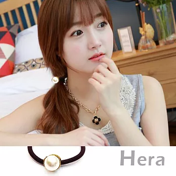 【Hera】赫拉金層線條交錯珍珠髮圈/髮束(氣質白)
