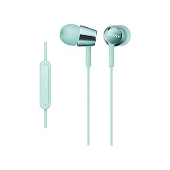 日本直進 SONY MDR-EX150IP 多彩繽紛入耳式耳機 附耳麥可調整音量 Apple認證 Made for iphone/ipod/ipad綠湖藍