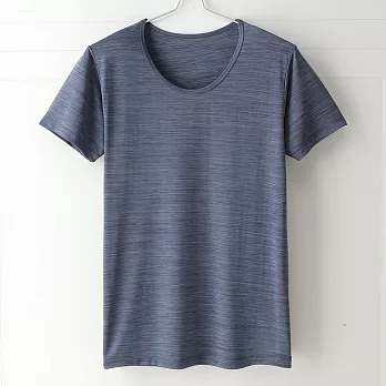 [MIGER密格內衣]涼爽吸排好觸感圓領短袖衫(男)-FA38601-台灣製-L時尚藍