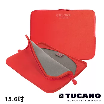 TUCANO Colore 多彩時尚筆電防震內袋 15.6吋紅