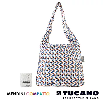 TUCANO X MENDINI 設計師系列環保旅行收納輕鬆購物袋-繽紛