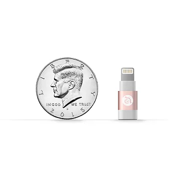 亞果元素 PeAk A1 Micro USB - Lightning MFi迷你轉接頭玫瑰金