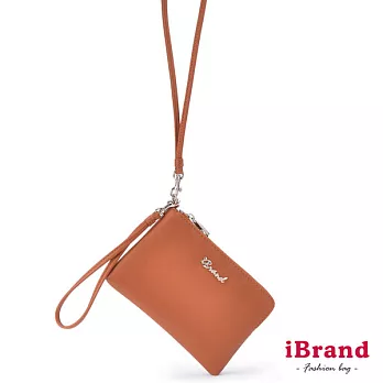 【i Brand 天然皮革】妙麗 - 魔法手拿包 -森林棕