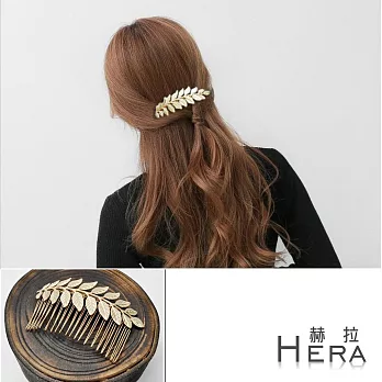 【Hera】赫拉 金屬樹葉髮插/髮梳(兩色)金色