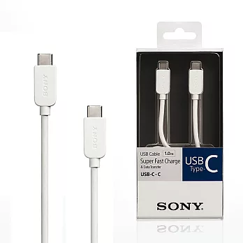 SONY Type-CUSB-C-C 1M 高速傳輸充電線