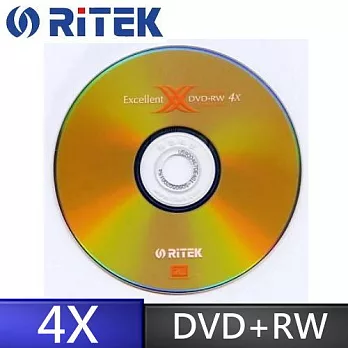 錸德 Ritek X 版 4X DVD+RW 4.7GB (10布丁桶裝)