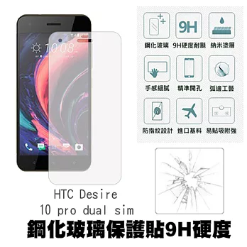 【Q&K】 HTC Desire 10 Pro 5.5吋 鋼化玻璃保護貼(前貼) 9H硬度 0.3mm 疏水疏油 高清抗指紋
