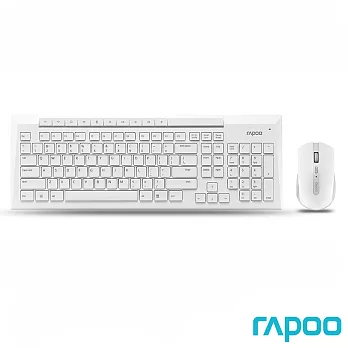 Rapoo 雷柏8200P 2.4G無線光學鍵鼠組-白