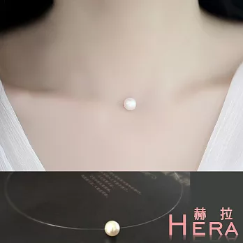 【Hera】赫拉 美人魚的眼淚珍珠隱形短項鍊/鎖骨鍊