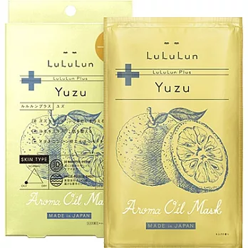 日本LuLuLun Plus 精油面膜-日本高知柚子（5片盒裝）