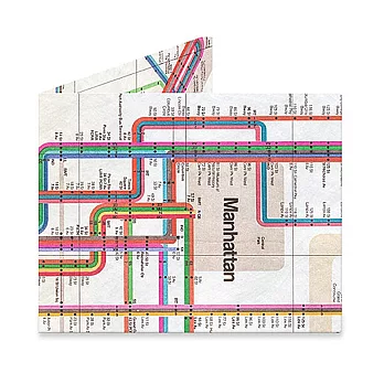 Mighty Wallet(R) 紙皮夾_Vignelli Subway Map