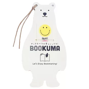 【Pitta】BooKuma熊熊造型便箋【可當書籤用】微笑11