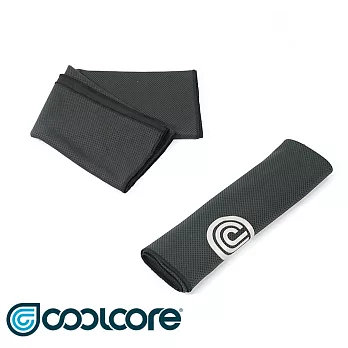 COOLCORE Chill Sport涼感運動毛巾/城市綠洲 (涼感、降溫、運動戶外、高性能針織)黑色