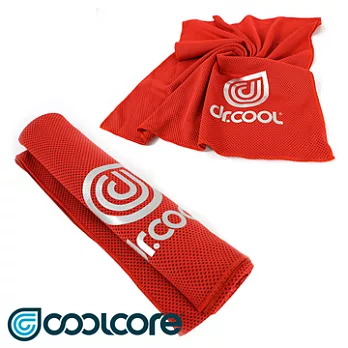 COOLCORE Chill Sport涼感運動毛巾/城市綠洲 (涼感、降溫、運動戶外、高性能針織)橘紅