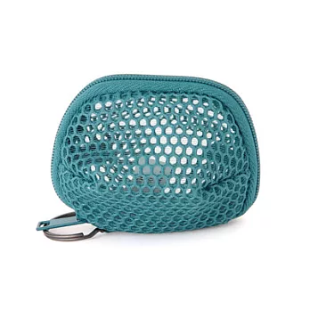 [MUJI無印良品]聚酯纖維立體網眼化妝包/小.水藍