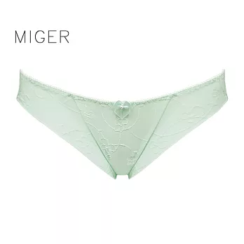 【MIGER密格內衣】粉嫩花紋低腰三角內褲-台灣製-(編號：8516)綠色