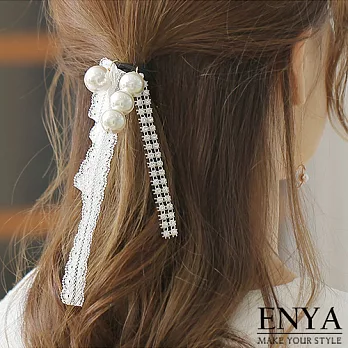 Enya★溫柔感蕾絲髮帶白色