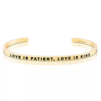 MANTRABAND Love is Patient Love is Kind金色手環