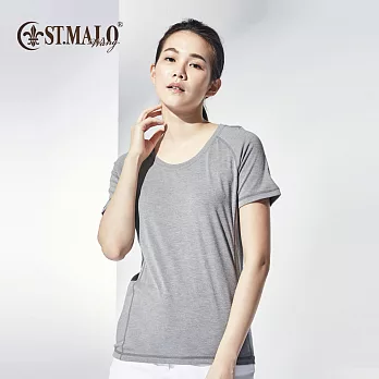 【ST.MALO】MIT台灣製輕漾吸排爬線女T-Shirt-1781WT-M深麻灰