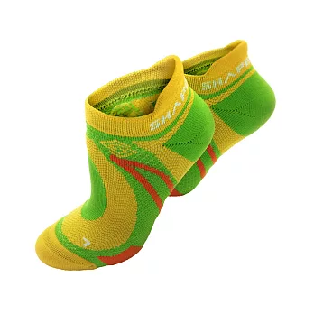 【SHAPER MAN】極限越野運動襪-黃綠 [S-M 22-25cm]黃綠