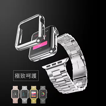 Apple Watch 超輕薄金屬質感保護殼 (42mm)銀色