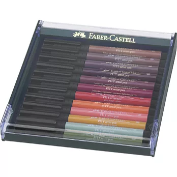 FABER-CASTELL PITT 12色藝術筆/ 鄉土色系