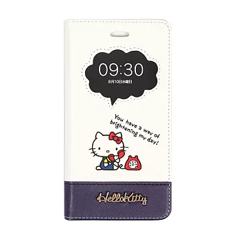 《Sanrio》HELLO KITTY iPhone7 Plus對話泡泡造型開窗PU皮革折式保護套