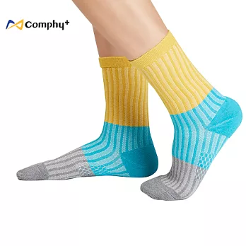 【Comphy+】三色透氣三分襪-芥末黃（F 號）抑菌除臭科技機能休閒襪