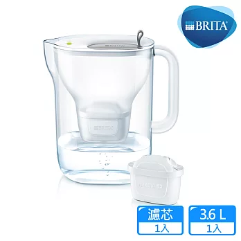 【德國BRITA】Style 3.6L 純淨濾水壺_灰色 (內含MAXTRA Plus全效濾芯1入)