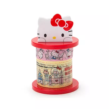 《Sanrio》HELLO KITTY趴趴造型紙膠帶收納座&紙膠帶組