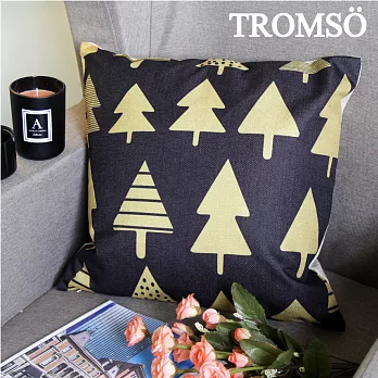 TROMSO-品味英倫棉麻抱枕U80黃黑大樹