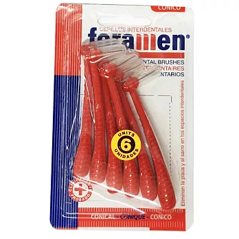 【西班牙Foramen】L型牙間刷6入(紅/錐形)