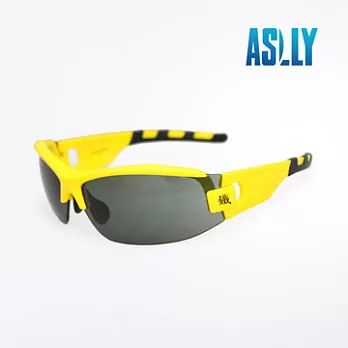 【ASLLY】鮮黃夜視運動眼鏡/車用眼鏡(黃框黑片)