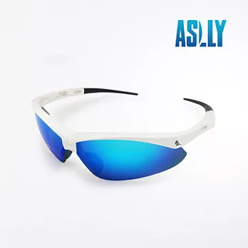【ASLLY】勁白夜視折疊式運動眼鏡/車用眼鏡(白框藍片)