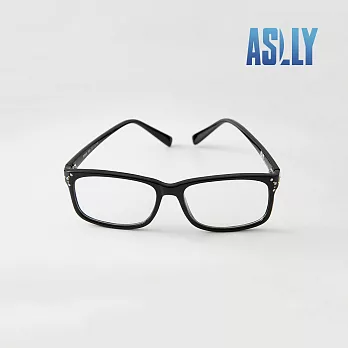 【ASLLY】施華洛世奇水鑽粗框濾藍光眼鏡白