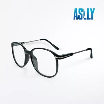 【ASLLY】小臉款黑色大方框濾藍光眼鏡