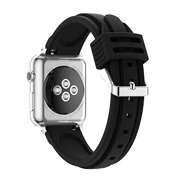 Apple Watch 運動錶帶 凹紋流線黑色