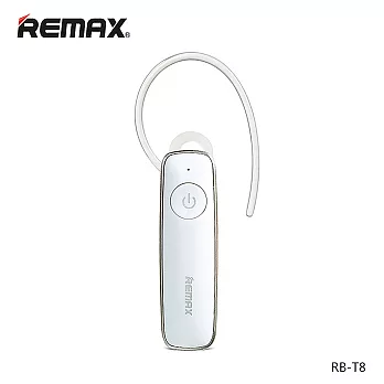 REMAX RB-T8藍芽4.1 耳掛式 藍牙耳機白色